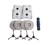 LOKLNEYK Main Brush Mop Cloths Dust Bags Side Brush Kit Compatible with Ecovacs Debot N30 OMNI/N30 Pro Omni= Compatible with Omni Vacuum Parts Home Clean Tool(JC301)
