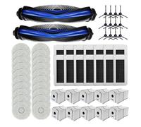 LOKLNEYK Main Brush Mop Cloths Dust Bags Side Brush Kit Compatible with Ecovacs Debot N30 OMNI/N30 Pro Omni= Compatible with Omni Vacuum Parts Home Clean Tool(CC13)