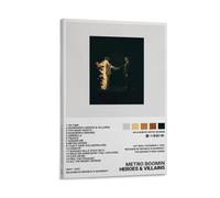 LOKLNEYK Metro Boomin - Póster moderno de héroes y villanos para pared, impresión minimalista para sala de estar, dormitorio, oficina, una decoración simple pero llamativa para hogares modernos, 60 x