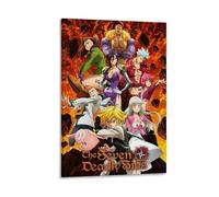 LOKLNEYK Póster de pared moderno de Los siete pecados capitales, impresión minimalista para sala de estar, dormitorio, oficina, una decoración simple pero llamativa para hogares modernos, 40 x 60 cm