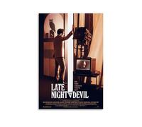 LOKLNEYK Póster de pared moderno de tarde en la noche con el diablo, impresión minimalista para sala de estar, dormitorio, oficina, una decoración simple pero llamativa para hogares modernos, 20 x 30
