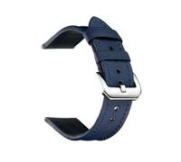 LOKLNEYK Reloj de lujo for hombre, correa de tela de vela, cuero, 20mm, 22mm, 23mm, correa de reloj de nailon negro, resistente al agua(Blue-Blue Stitch,23mm)
