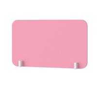 LOKLNEYK Separadores para bibliotecas, Mampara de PVC a Prueba Polvo for escritorios, separadores ambientes for Estudiantes, centros evaluación y escuelas(Pink,30cm*50cm Comes with a Mobile Base)