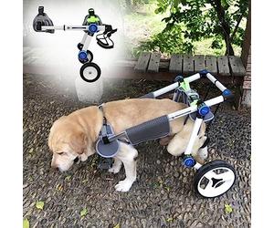 LOKLNEYK Silla de Ruedas for Perros con Soporte for Patas traseras, Ayuda for carritos Grandes y medianos, sillas Plegables for rehabilitación Mascotas(Size XS LW)