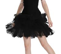 LOKLNEYK Tutu Mujer - Falda Medieval Mujer Cortas Adulto Disfraz para Ballet Fiesta Navidad Minifalda Bailarina Talla Grande Saten Steampunk para Carnaval Semana Santa Fiesta Halloween 11#Negro L