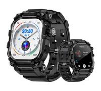 LOKMAT 2.06''AMOLED 4G Smartwatch Pantalla Grande 3GB + 32GB Resistente Militar Deporte Android Reloj Inteligente para Hombres con Cámara Giratoria WiFi GPS NFC para Hombres y Mujeres (Negro)