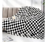 LOKOZ Manta cálida Suave y acogedora Manta de Forro Polar a Cuadros para sofá