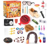 Lokuc Kit de bromas para niños y adultos, 26 piezas de broma, kit de miedo de bromas definitivo es perfecto para los inocentes, Halloween, Navidad, regalos de cumpleaños