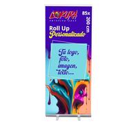 Lokura Printing Roll Up Personalizado con Estructura de Banner Enrollable - Lona Personalizada Ideal para Bodas, Eventos, Cumpleaños y Campañas de Publicidad con Bolsa de Transporte (85x200cm)