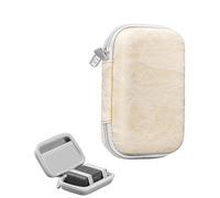Lokyoyo Funda de almacenamiento para micrófono DJI Mini, bolsa de cable de viaje, bolsillo de malla integrado, funda de transporte portátil resistente al desgaste, beige, Funda de transporte rígida