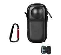 Lokyoyo Funda de transporte para Insta.360 X5, bolsa ligera portátil compatible con jaula de cámara y protector de lente para Insta.360 X5, funda rígida de piel sintética con accesorios de mosquetón