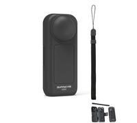 Lokyoyo Funda protectora para Insta.360 X5/X4, funda protectora ligera de almacenamiento, protector de pantalla para accesorios Insta.360 X5, accesorios de viaje, base abierta, con correa para la