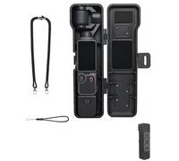 Lokyoyo Funda rígida magnética de almacenamiento compatible con DJI Osmo Pocket 4, caja protectora portátil con filtro de lente para accesorios de cámara Pocket 4, Negro largo, Funda de transporte