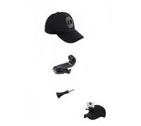Lokyoyo Gorra de béisbol con soporte de hebilla de liberación rápida, compatible con cámaras de acción G0Pr0 Hero13/12/11/10/9/8/7, OSMO Action 5 Pro/4/3, Insta.360 Ace Pro 2/1 (negro)