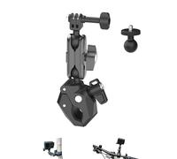 Lokyoyo Soporte de cámara Super Clamp para G0Pr0, DJI OSMO NANO/Action 5 Pro, Insta 360 Go Ultra/Ace Pro 2/X5/X4, soporte de abrazadera de metal con cabeza de bola de 360° para manillar de motocicleta