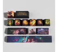 LOL 12 Tapas de Teclas Perfil OEM Ergonómico, Material PBT OEM Perfil Tinte Sublimación Diseño, Compatible con la Mayoría de Teclados Mecánicos (Rakan)