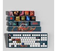 LOL 14 Tapas de Teclas Perfil OEM Ergonómico, Material PBT OEM Perfil Tinte Sublimación Disposición, Compatible con la mayoría de Teclados Mecánicos (Miss Fortune)