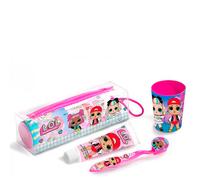 Lol Surprise 1403, Set Infantil De Higiene Dental Con Neceser Pasta Dientes 75Ml Cepillo Capuchón Y Va Niñas, Multicolor, 40 Cm