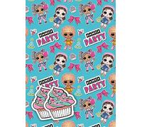 LOL Surprise 2 hojas de papel de regalo y 2 etiquetas de regalo