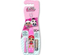 LOL Surprise Cepillo de dientes eléctrico infantil - 2 cabezales, pila incluida