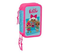 LOL SURPRISE! DIVAS - Estuche Escolar con 36 Útiles Incluidos, Estuche Infantil, Estuche Niño, Ideal para Niños de 5 a 14 Años, Cómodo y Versátil, Calidad y Resistencia, 12.5x5.5x19.5 cm, Color Azul