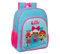 LOL SURPRISE! DIVAS - Mochila Escolar Niño, Mochila Infantil, Adaptable a Carro, Ideal para Niños en Edad Escolar, Cómoda y Versátil, Calidad y Resistencia, 32x12x38 cm, Color Azul