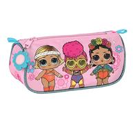 LOL Surprise! Glow Girl - Portatodo Triangular, Estuche Infantil, Estuche Niño, Ideal para Niños de 5 a 14 Años, Cómodo y Versátil, Calidad y Resistencia, 20x8x8.5 cm, Color Rosa