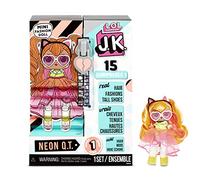 LOL Surprise JK Mini Muñeca de Moda - 15 Sorpresas, Ropa y Accesorios - Coleccionable - Neon QT.