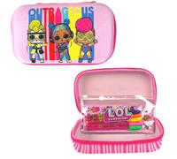LOL Surprise - Juego de estuche para muñeca con pegatinas LOL y bolígrafos de gel para niñas, moldeado con cierre de cremallera, color rosa