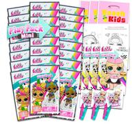 LOL Surprise - Juego de mini recuerdos de fiesta para niños, paquete con 24 mini paquetes de juego Grab n Go con páginas para colorear, calcomanías y más | Suministros para fiesta de cumpleaños LOL