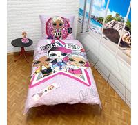 Lol Surprise Rock Set 2pezzi Cama Individual Funda Nórdica 140x200cm, Blanco