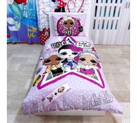 LOL Surprise Set 2 Piezas Cama Individual Funda Nórdica Funda Algodón Reversible