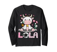 Lola Cute Cow Moo Moo Granjero Cumpleaños Familia a Juego Manga Larga