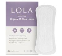 LOLA Forro fino de algodón y almohadillas femeninas hipoalergénicas para mujer, producto de cuidado femenino aprobado por la HSA, forro orgánico de 56 unidades, almohadillas orgánicas y protectores