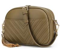 Lola Mae - Bolso bandolera acolchado, diseño moderno, Verde (Verde oliva), Small