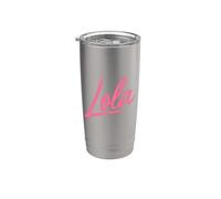 Lola Nombre Mujer Linda Chica Elegante Mujer Amor Escritura a mano Vaso térmico de acero inoxidable de doble pared