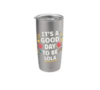 Lola Personalized Retro Girls Custom Lola Name Vaso térmico de acero inoxidable de doble pared