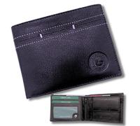 Lola Sale Cartera de Piel Negro para Hombre con Monedero MIA236.Urbana | Tarjetero de cuero, Gran capacidad 9 ranuras, 2 compartimentos para billetes