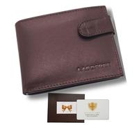 Lola Sale Cartera Hombre Piel Marron con Monedero | Tarjetero de Cuero Cafe | Billetera 9 Ranuras, 2 Compartimentos para Billetes y Monedero con Tarjeta RFID incluida. (Cafe.12042O)