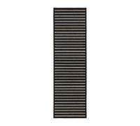LOLAhome Alfombra de bambú, Antideslizante, Antimanchas, Resistente a la Humedad, para Salón, Dormitorio, Cocina, Baño, Pasillo, Garaje- “Negro y Gris” de “200x60 cm”