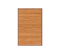 LOLAhome Alfombra de bambú Marrón Claro de 60x90 cm, Antideslizante, Anti Manchas, Resistente a la Humedad, para Salón, Dormitorio, Cocina, Baño, Pasillo, Garaje
