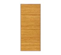 LOLAhome Alfombra de bambú Marrón Claro de 75x175 cm, Antideslizante, Anti Manchas, Resistente a la Humedad, para Salón, Dormitorio, Cocina, Baño, Pasillo, Garaje