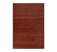 LOLAhome Alfombra de bambú Marrón de 140x200 cm, Antideslizante, Anti Manchas, Resistente a la Humedad, para Salón, Dormitorio, Cocina, Baño, Pasillo, Garaje
