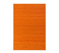 LOLAhome Alfombra de bambú Naranja de 140x200 cm, Antideslizante, Anti Manchas, Resistente a la Humedad, para Salón, Dormitorio, Cocina, Baño, Pasillo, Garaje