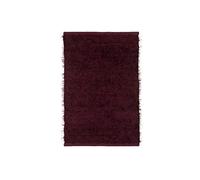 LOLAhome Alfombra de Pelo Burdeos de Microfibra de 80x50 cm