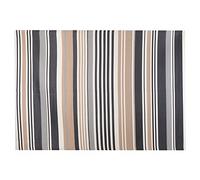 LOLAhome Alfombra jardín Rayas Chios sostenible de Polipropileno Trenzado Beige de 180x270 cm