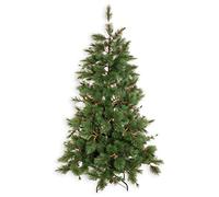 LOLAhome Árbol de Navidad Artificial de 240 cm Verde con Pie Plegable de Metal y Ramas Desmontables. Disponible en 150-180-210-240 cm. Acabado Realista (De 240 cm)