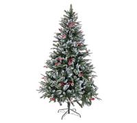 LOLAhome Árbol de Navidad Plegable Artificial con 1056 Ramas Mixtas ignífugas Verdes de 210 cm