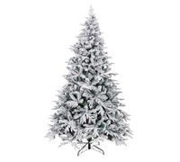 LOLAhome Árbol de Navidad Plegable Artificial con 1253 Ramas Mixtas ignífugas en Verde y Blanco de 240 cm