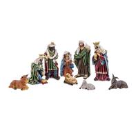 LOLAhome Belén de Navidad con Nacimiento de 9 Figuras de poliresina de Altura 31 cm